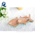 Personalizza il delizioso piatto in ceramica a forma di pesce per animali domestici